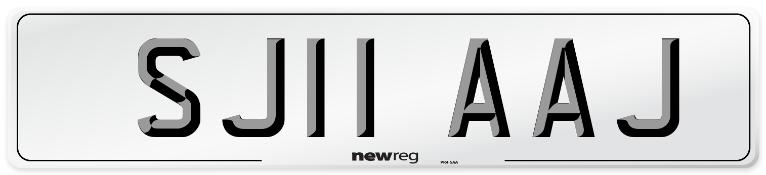 SJ11 AAJ Number Plate from New Reg